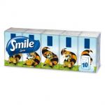 Papírzsebkendő Smile 3 rétegű 10 tasak/csomag