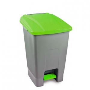 Szelektív hulladékgyűjtő konténer, műanyag, pedálos, 70 L