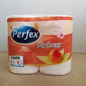 Toalettpapír kistekercses Perfex Deluxe barack illat 3 rtg. 4 tek/csom